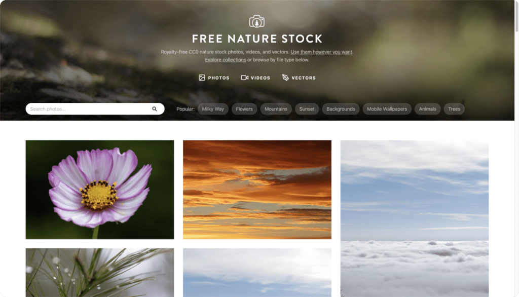 Free Nautre Stock home page
